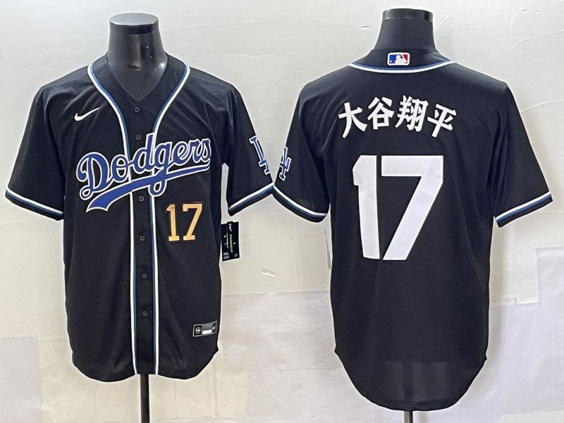 Men 2025 Los Angeles Dodgers #17 Ohtani Black Three generations Fashion Nike MLB Jersey style 7041